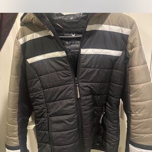 Spyder Black and Tan Quilted Jacket